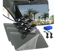 Lot de 3 pare-soleil de voiture universels avec protection anti-éblouissement polarisée, extension de visière, bloqueur de soleil de voiture, pour une vision plus claire