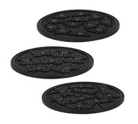 Lot de 3 pas japonais rond en caoutchoux à motifs insectes - Modèle aléatoire - D 30 cm