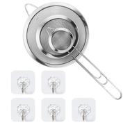 Lot de 3 Passoire Cuisine Chinois Cuisine inox 8cm/12cm/16cm Passoire fine Tamis de Cuisine pour Poudre, Pâtisserie, Nouille, Riz, Pates