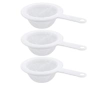 Lot de 3 passoires de cuisine en maille de nylon fin 200 mailles - Passoire en maille plastique avec poignée - Outil de cuisine pour lait de soja, café, lait, yaourt, jus, miel, vin