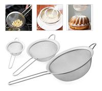 Lot de 3 Passoires en Inox - Coniques - Passoire Chinois Tamis de Cuisine Inox