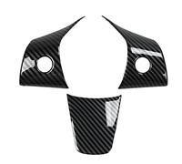 Lot de 3 Patchs Couverture Volant, Remplacement D'accessoires Intérieurs Patch Cadre pour ou Y 2021 à 2023 (Aspect Fibre Carbone)