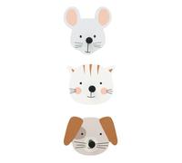 Lot de 3 patères enfants ""Adoni"" 1 crochet multicolore - Atmosphera createur d'interieur