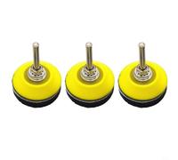 Lot de 3 patins de ponçage auto-agrippants de 50 mm avec couche de mousse souple pour meuleuses d'angle, compatibles avec disques abrasifs pour le travail du bois, métal, P