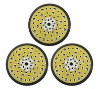 Lot de 3 patins de ponceuse orbitale aléatoire de taille moyenne de 15,2 cm avec dos en polyuréthane et 54 trous avec filetage 5/16 pour une fixation sûre