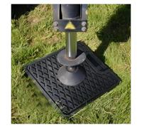 Lot de 3 patins stabilisateurs pour cric de camping-car, grue, dépanneuse - Tapis robustes de 30 x 30 cm avec poignées, plaques de support durables pour un levage et une stabilisation en tou