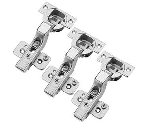 Lot de 3 paumelles BLUM Butée intérieure 71B3750 110° avec fermeture automatique, y compris plaques de montage avec réglage par excentrique 173H7100