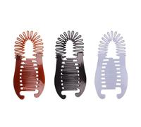 Lot de 3 peignes à cheveux colorés allongés en plastique emboîtables - Peignes à cheveux pour femme - Peignes à cheveux deux côtés pour queue de cheval, pinces et barrettes