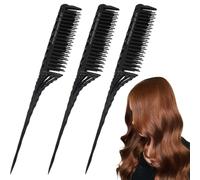 Lot de 3 peignes à cheveux, peigne à toupet, peigne à dos de coiffeur, peigne à cheveux antistatique, peigne à queue de rat pour femmes, peigne à dos volume