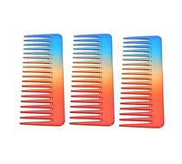 Lot de 3 Peignes à Dents Larges, Peigne Démêlant de Couleur Dégradée, Petit Peigne Démêlant de Voyage, Peigne à Cheveux Bouclés de Poche, Peigne de Coiffure Portable, Mini