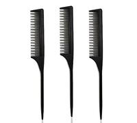 Lot de 3 peignes à queue pour taquiner les racines pour les cheveux fins, ajouter du volume aux cheveux fins et normaux, peigne à cheveux pour homme et femme, 22 cm