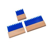 Lot de 3 peignes de peinture multifonctions pour texturer stucs et plâtres avec poignée robuste
