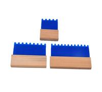 Lot de 3 peignes de texturation professionnels portables pour stucs et plâtres avec matériaux robustes et grattoirs à texturation