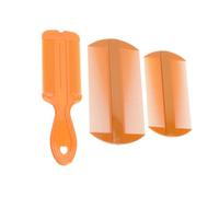 Lot de 3 Peignes Fins Portables en Plastique Orange pour Cuir Chevelu | Massage du Cuir Chevelu, Aide à Stimuler la Circulation, Format Compact, Usage Quotidien Pratique