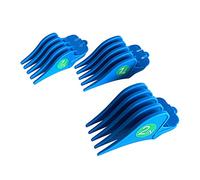 Lot de 3 peignes pour tondeuse à cheveux 32 mm, 38 mm, 51 mm Bleu