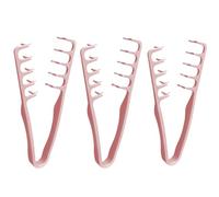 Lot de 3 peignes texturés à dents larges pour démêler les racines - Pour maison, dortoir, voyage, hôtel, salle de bain