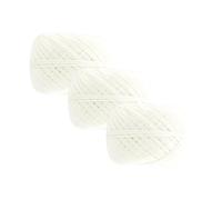 Fackelmann 9921550 Lot de 3 pelotes de Alimentaire, pour rôti, Ficelle de Cuisine, Rouleau de Cuisine, Polyester, Blanc, 80 m