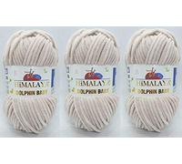 Lot de 3 pelotes de laine pour bébé Motif dauphin de l'Himalaya 300 m 3 x 100 g