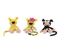 Lot de 3 peluches Marsupilami - JEMINI - Bibi, Bobo et Bibu - 17 cm