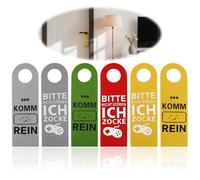 Lot de 3 pendentifs de porte en feutre, « Bitte Nicht stören, ich zocke oder komm rein», cadeau de joueur, décoration de chambre de joueur, cadeau de joueur, cadeau d'adolescent, cadeau cool pour les