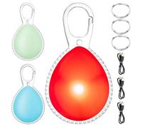 Lot de 3 pendentifs LED pour animaux de compagnie - Rechargeable par USB - Pour chiens et chats - Lumière d'avertissement - Balle anti-perte - Parfait pour l'extérieur, les voyages, la sécurité, les