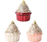 Lot De 3 Pendentifs Romantiques pour Sapin De Noël, Décoration De Gâteau en Forme De Cœur, Réutilisables, pour Fête