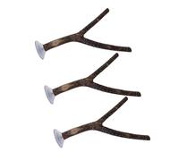 Lot de 3 perchoirs à ventouse pour perroquets de fenêtre pour perroquets de petite taille ou média