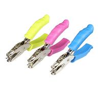 Lot de 3 perforatrices à poignée de 6,35 mm de trou pour fournitures scolaires de bureau, peuvent être utilisées pour étiquettes, cartes de vœux
