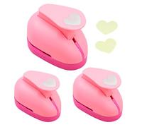 Lot de 3 perforatrices en forme de cœur - Outil de précision compact - Pour travaux manuels avec du papier, pour le scrapbooking, les vacances, les amis, les adultes, les , les loisirs créatifs