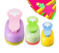 Lot de 3 perforatrices étoiles, Perforatrices étoiles de 5/2,5/1,5 cm pour loisirs créatifs, Perforatrice étoile pour scrapbooking, cartes, albums photos et fournitures de loisirs créatifs