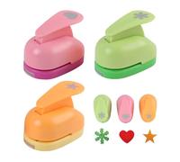 Lot De 3 Perforatrices Rondes À Motif Pour DIY Mini Perforatrices À Papier Avec Motifs Cœur, Étoile Et Flocon De Neige, Parfaites Pour Scrapbooking, Albums Photo, Décoration Et Autres Travaux Créatifs
