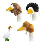 Lot de 3 perruques de canard de porche - Costume de costumade - Fil haute température - Accessoire de cheveux unique pour événements en plein air - Pour Pâques, Noël, fête de mariage - 20 cm