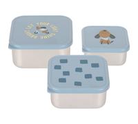Lot de 3 petites boîtes à goûter inox pattern part