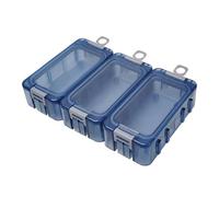 Lot de 3 petites boîtes de pêche étanches et lumineuses pour accessoires de pêche en mer, faciles à transporter