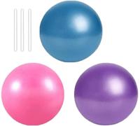Lot De 3 Petites Boules De Gymnastique,25 Cm,Boule De Pilates Yoga Ball,Mini Fitness Ball Pour Exercices Abdominaux,Épaule,Exercices De Rééducation,Pédagogique,Base De Formation (3