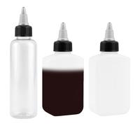 Lot de 3 petites bouteilles distributrices d'huile pour le camping, 100 ml, anti-fuite, avec bouchon à vis, petites bouteilles à presser pour le camping