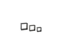 Atmosphera – Étagères murales Fixy Cube – 3 petites, design – Noir
