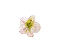 Lot de 3 petites pinces à cheveux en forme de fleur de 4 cm, couleur bonbon, dégradé, matériau acrylique, pince à cheveux antidérapante pour queue de cheval pour filles (vert pailleté)