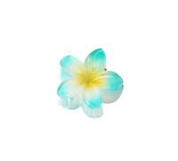 Lot de 3 petites pinces à cheveux en forme de fleur de 4 cm - En acrylique - Antidérapantes - Pour filles - Bleu dégradé