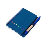 Lot de 3 petits carnets lignés avec notes autocollantes, marqueurs de page, onglets d'index pour bureau scolaire, bloc-notes de poche avec porte-stylo, organisateur de travail et privé