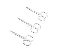 Lot de 3 petits ciseaux à sourcils et poils de nez, barbe, moustache, cils et ongles, ciseaux de toilettage pour homme et femme