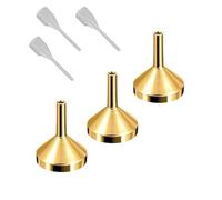 Lot de 3 petits entonnoirs + 3 entonnoirs à ressort pour cuisine - Entonnoir de remplissage en métal