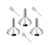 Lot de 3 petits entonnoirs + 3 entonnoirs à ressort pour cuisine - Entonnoir de remplissage en métal