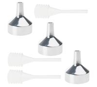 Lot de 3 petits entonnoirs en métal pour transfert de liquide pour bouteilles de cuisine, cosmétiques, transfert de liquide en métal