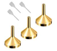 Lot de 3 petits entonnoirs en métal pour transfert de liquide pour bouteilles de cuisine, cosmétiques, transfert de liquide en métal