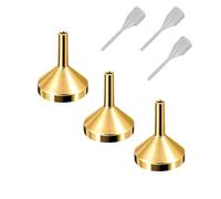 Lot de 3 petits entonnoirs en métal pour transfert de liquide pour bouteilles de cuisine, cosmétiques, transfert de liquide en métal