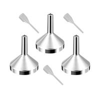 Lot de 3 petits entonnoirs en métal pour transfert de liquide pour bouteilles de cuisine, cosmétiques, transfert de liquide en métal