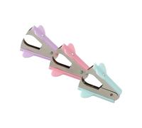Lot de 3 petits extracteurs d'agrafes ergonomiques pour le retrait de documents sans effort 3 motifs colorés
