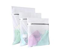 Lot de 3 petits sacs à linge en maille fine pour linge délicat (1 grand, 1 moyen, 1 petit)