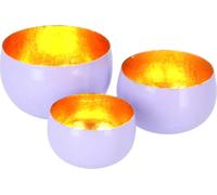 lot de 3 photophores Déco Moderne Marrakech Lilas